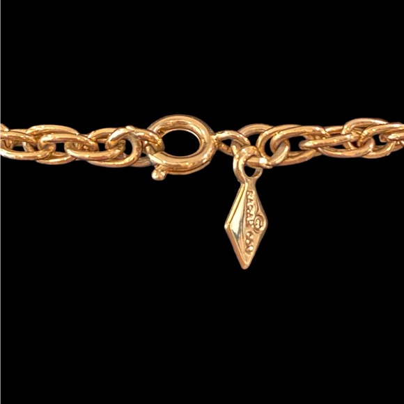 Vintage Sarah Coventry Victoria Blue Cross Pendant Necklace - Picture 8 of 9